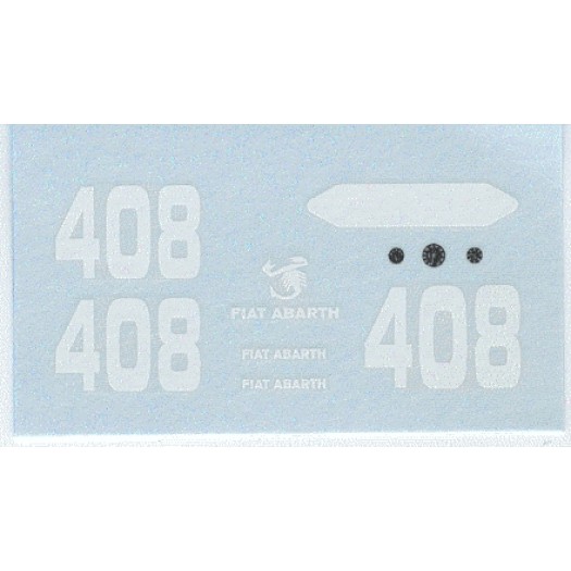 Decal Fiat Abarth 1000 Biposto Corsa Millino # 408 Saline di Volterra 1970 - scala 1:43